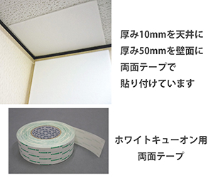 壁にホワイトキューオンを設置する場合2